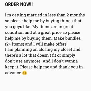 Buy my stuff. Cheap prices